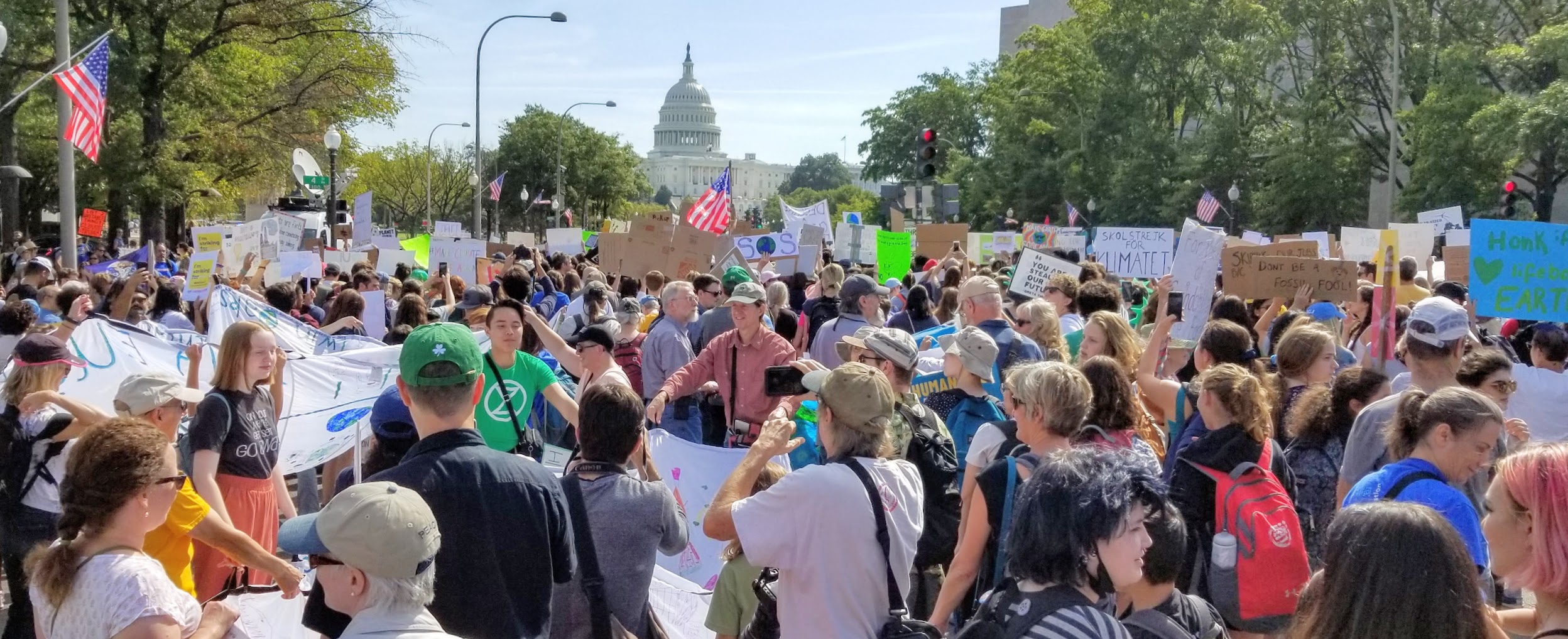 A picture from the Global Climate Strike March in Washington, DC, September 20th, 2019